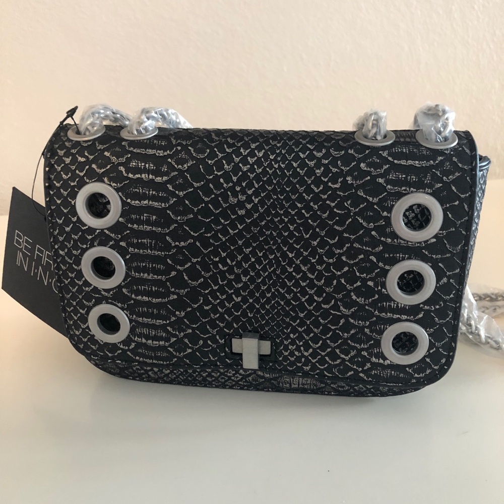 INC Women’s Korrax Leather Grommet Shoulder Bag